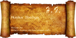 Huska Ibolya névjegykártya