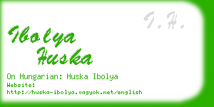 ibolya huska business card